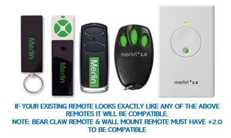 Merlin Game Remote R190 Remote Merlin + 2.0 Merlin Plus Version 2 – Remote Copycat
